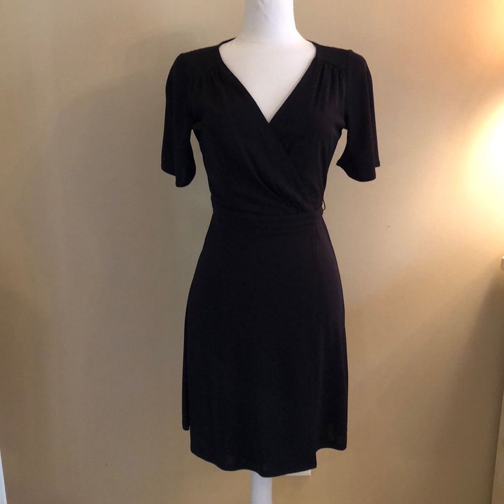 Ann Taylor loft black wrap dress